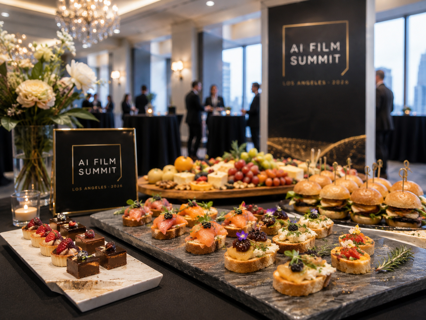 Curated bites and canapés at the AI Film Summit